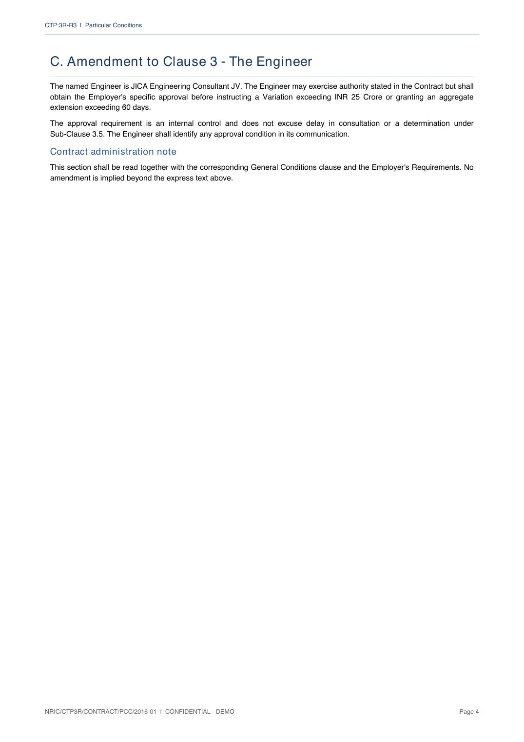 Particular Conditions, page 4
