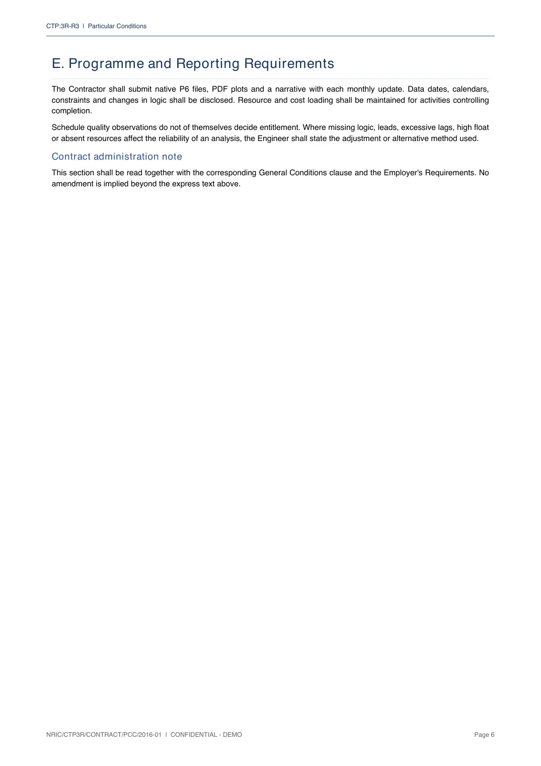 Particular Conditions, page 6